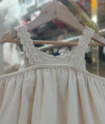 لباس دخترانه / سارافون دو بنده بالا گیپور