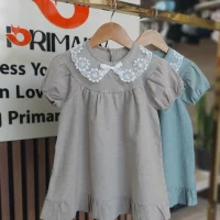 لباس دخترانه / پیراهن مدل الارا یقه گیپور