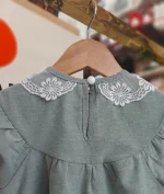 لباس دخترانه / پیراهن مدل الارا یقه گیپور