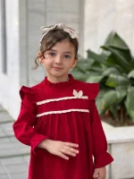 پیراهن مخمل کبریتی پروا - تصویر 6