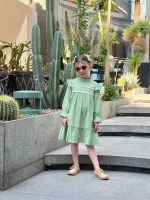 پیراهن مخمل کبریتی پروا - تصویر 8