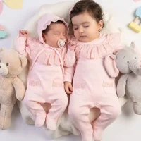 سرهمی نوزادی/سرهمی نوزادی صورتی با کلاه ست