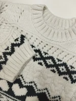 بافت دخترانه/بافتM&S شیری مشکی