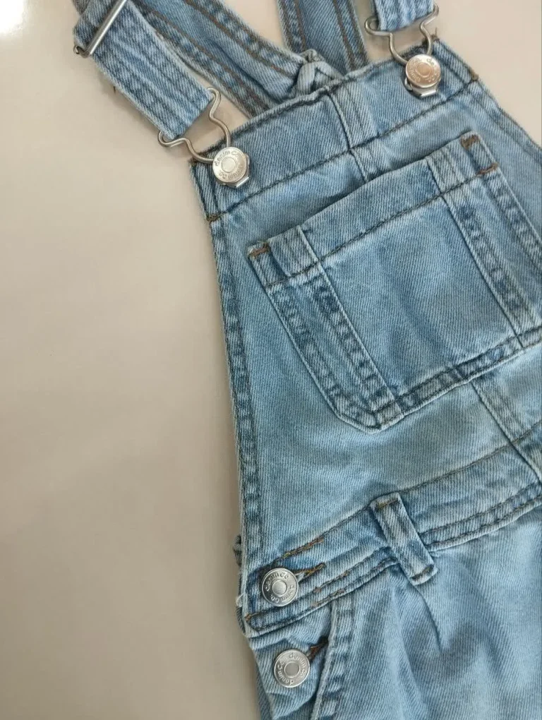 پیشبندی جین روشن مام ZARA/پیشبندی جین دخترانه