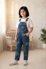 پیشبندی جین گلدار PRIMARK/پیشبندی دخترانه