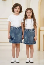 دامن جين چاک دار