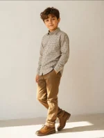 شومیز ZARA چهارخانه /شومیز پسرانه اورژینال